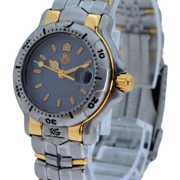 Vintage Ladies Tag Heuer 29mm 6000 Series Grey Dial 200M Two Tone Watch WH1352! - Picture 3 of 10